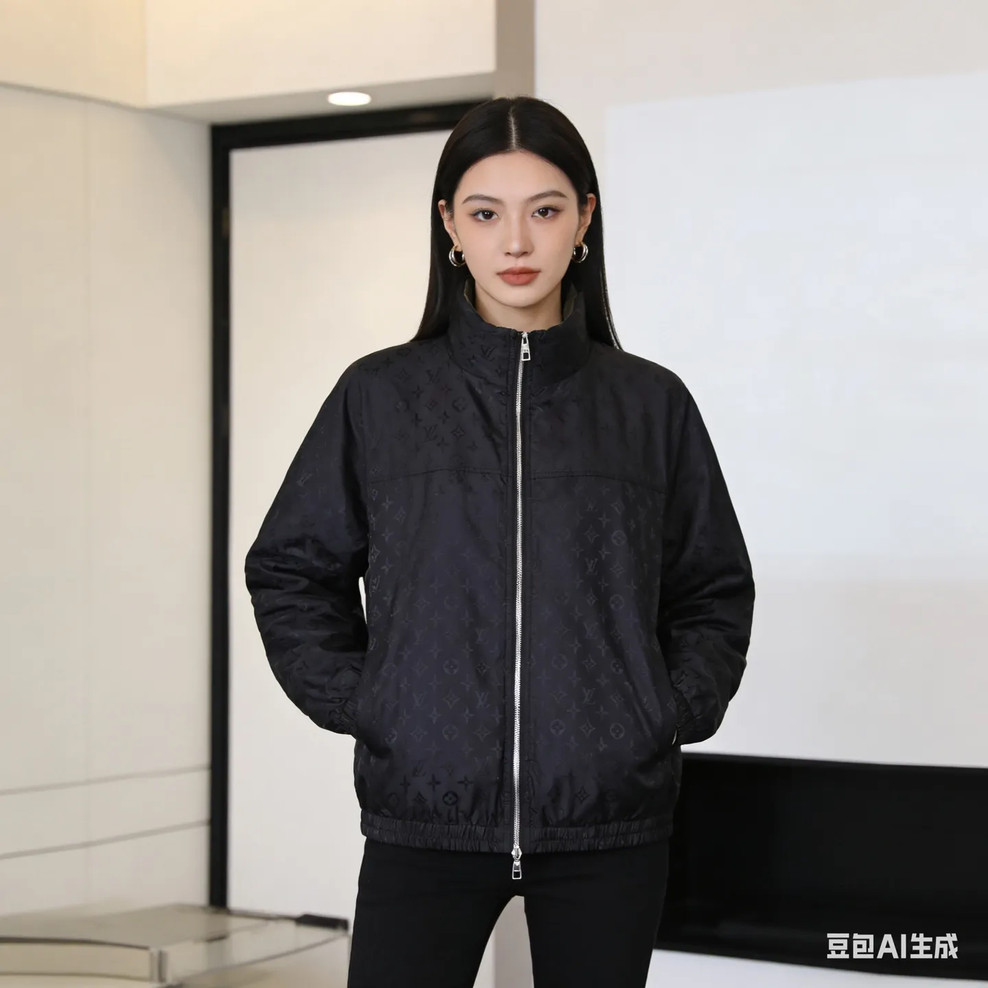 Louis Vuitton/Louis Vuitton 26ss presbyopic double-sided hooded thin coat